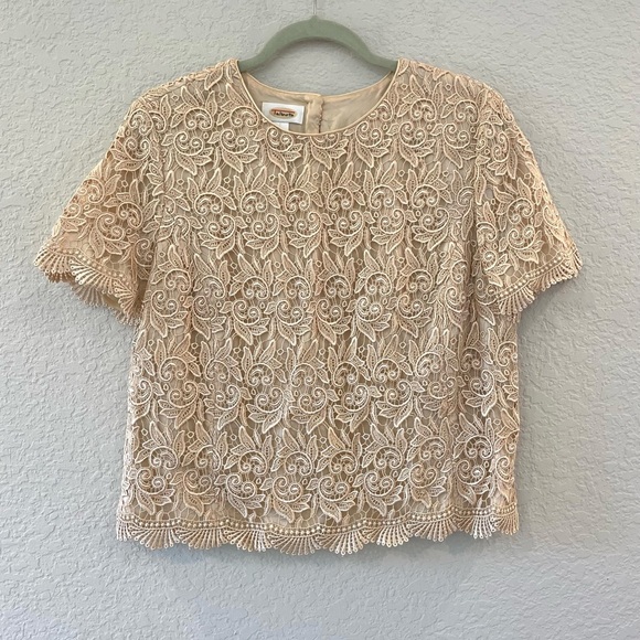 Vintage Talbots Lace Button Up‎ Top - Picture 3 of 9